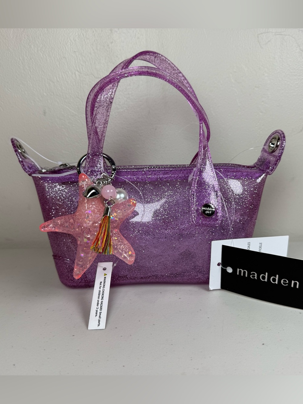 Madden Girl mini jelly tote purple